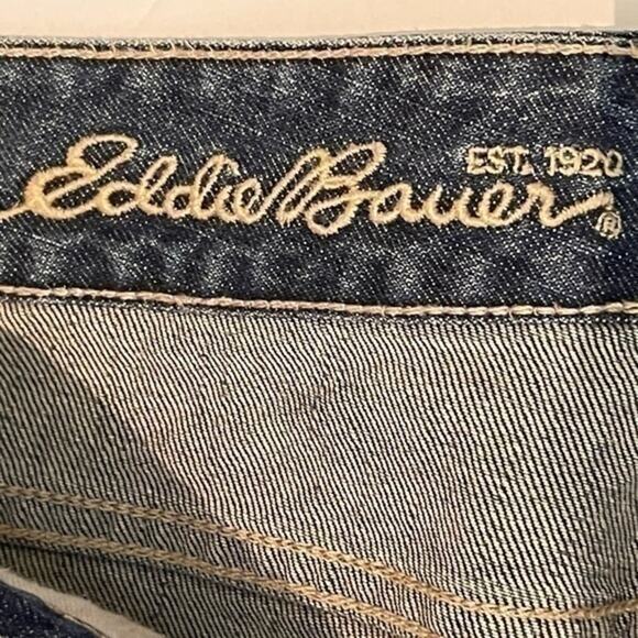 Eddie Bauer Classic Boot Cut High Rise Y2K Dark Wash Jeans Size 16S - Picture 8 of 12